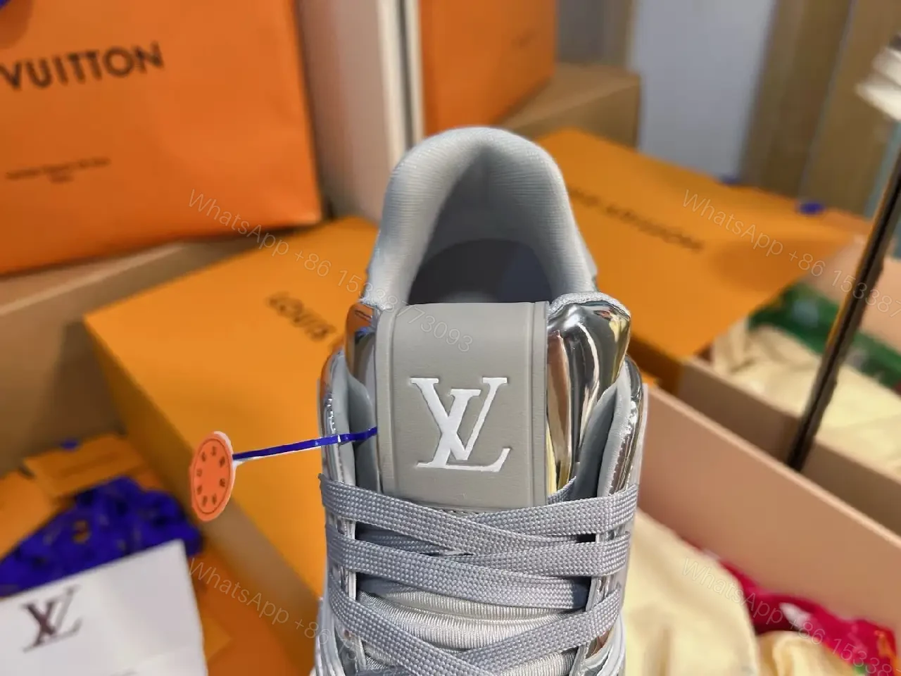 View 7 of Sparkling Metallic Sneaker: Luxury Comfort, Designer-Inspired Style