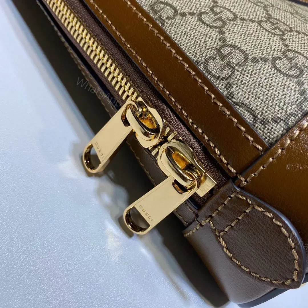 View 7 of Gucci GG Supreme Canvas Horsebit 1955 Small Top Handle Bag