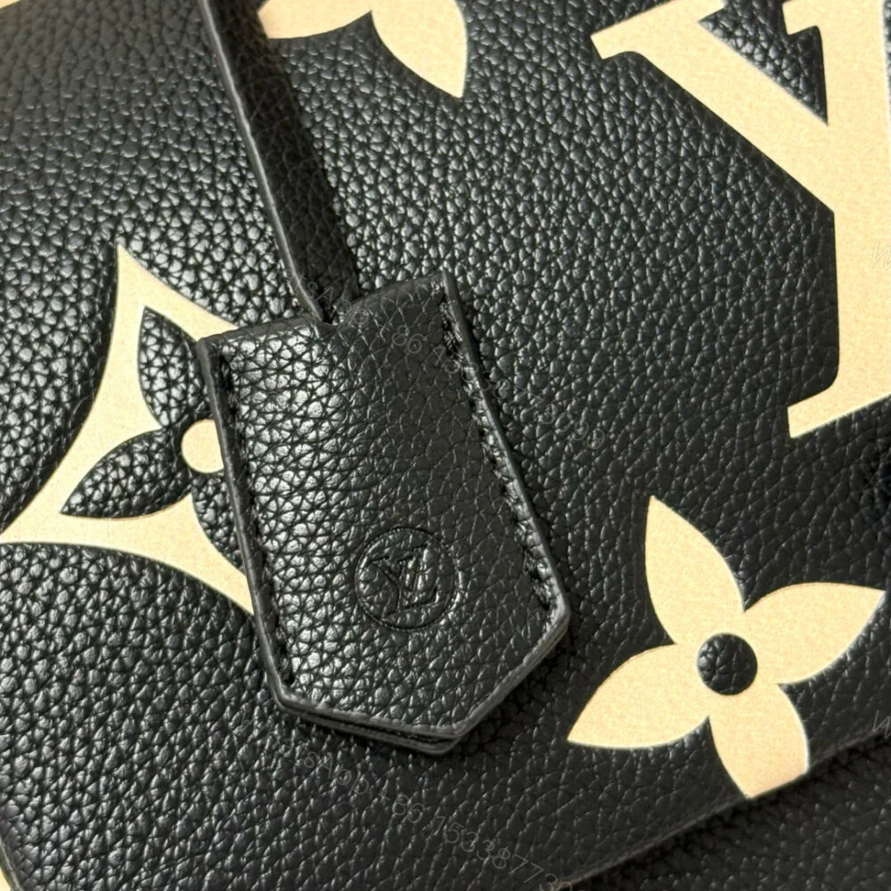 View 7 of Louis Vuitton Madeleine MM Monogram Empreinte Black Beige 30Cm