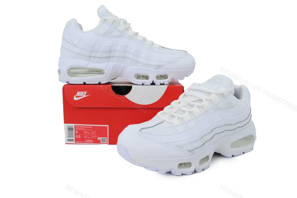 View 6 of Nike Air Max 95 OG All White HM8755-100