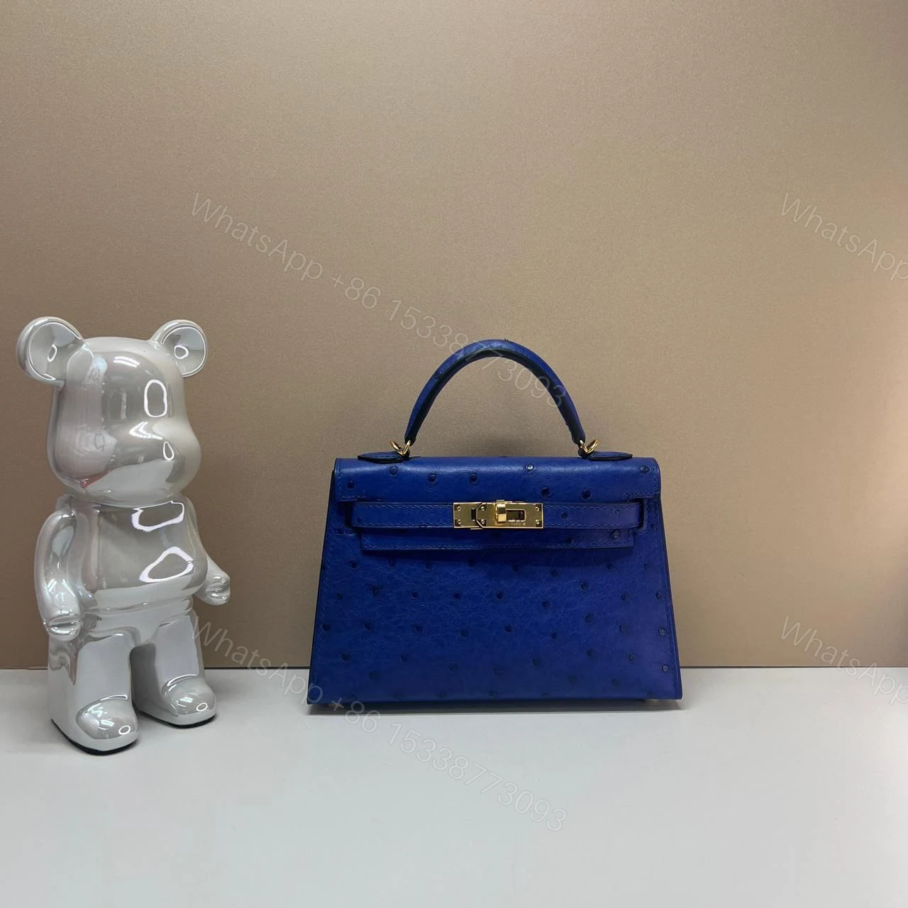 View 10 of HERMÈS Mini Kelly Ostrich