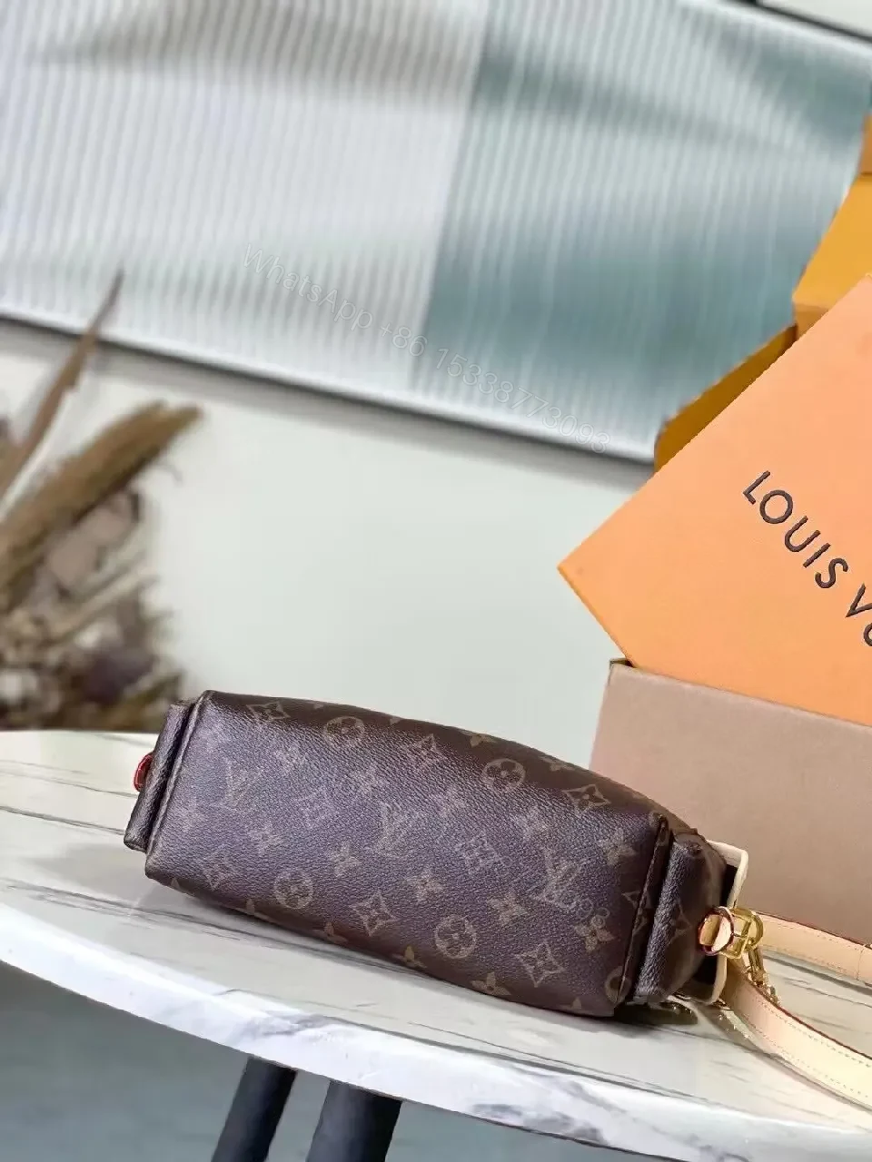 View 3 of Compact Monogram Crossbody Bag – Luxe Everyday Style