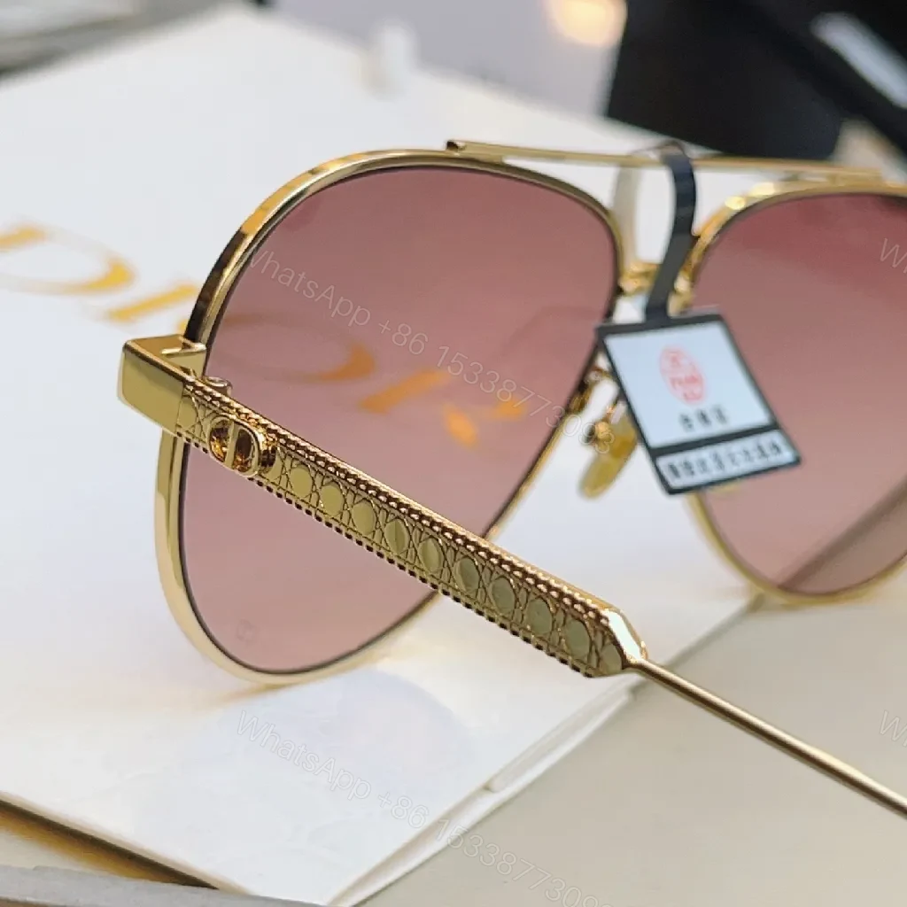 View 4 of Gold-Tone Aviator Sunglasses with Gradient Lenses, Luxe UV Protection