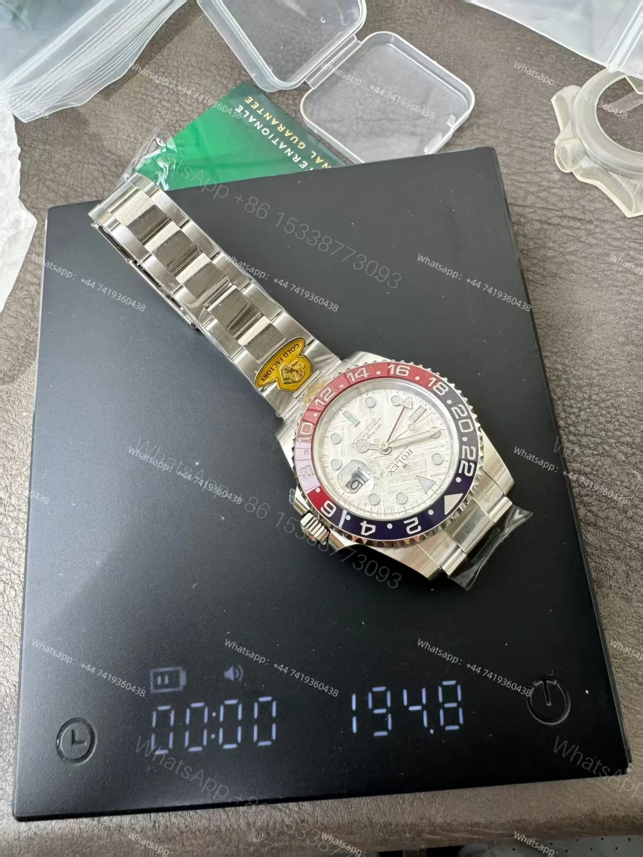 View 3 of Rolex Super Clone Watches 1:1 Meteorite GMT-Master II 126719BLRO Weighted Edition