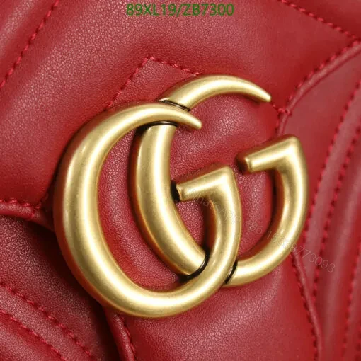 View 9 of Red Gucci Knockoff Leather Shoulder bag LMT982