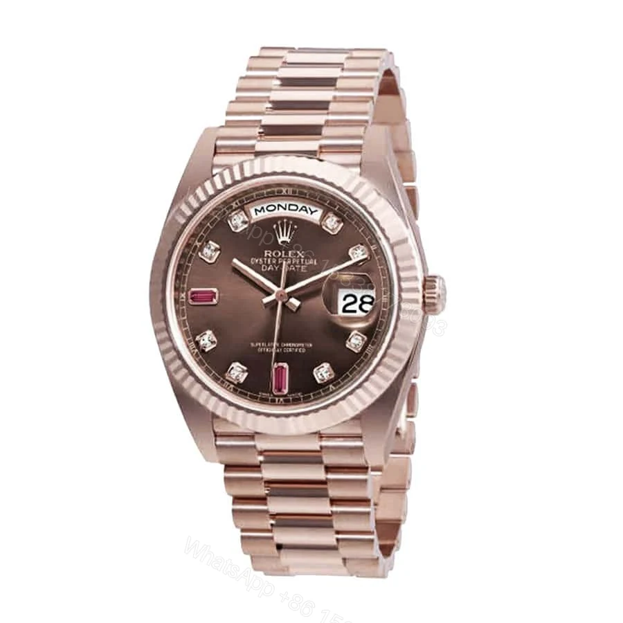 View 2 of Rolex Day-Date 128235 AR Super Clone : 36mm Rose Gold Wrapped Chocolate Dial President with Caliber 3255