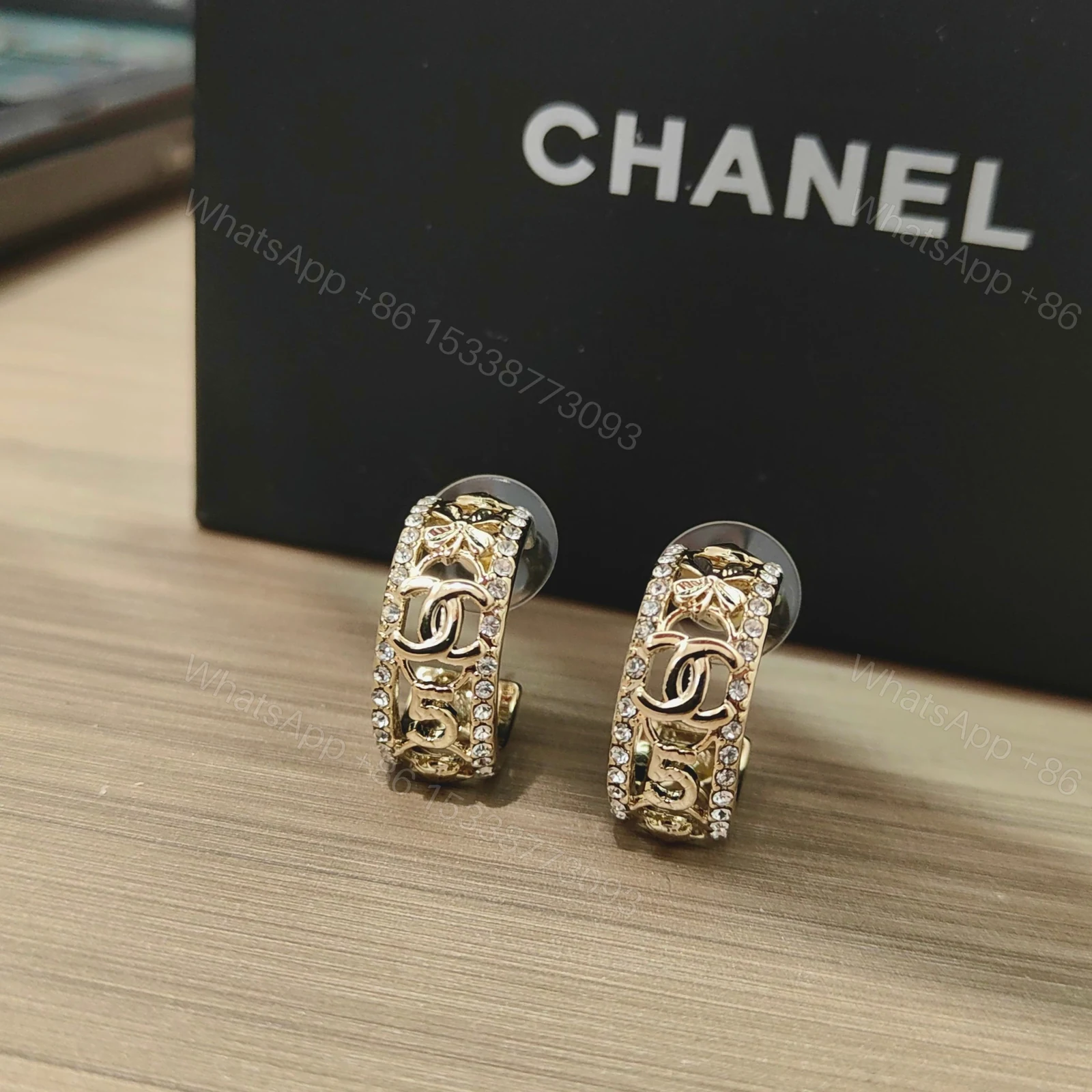 View 8 of Chanel Round Coco Mark Earrings