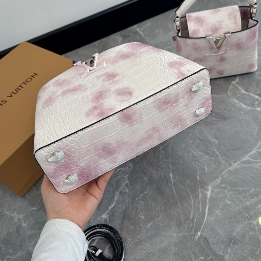 View 3 of Louis Vuitton Capucines BB Bag Pink And White 27Cm