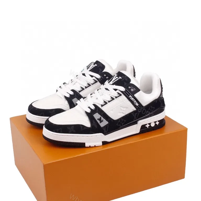 View 5 of Lux LV High-Top Sneakers: Black-White Premium Comfort