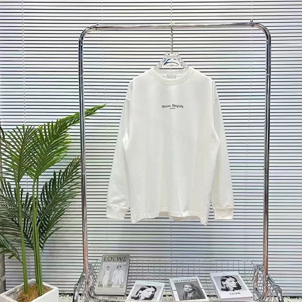 White Cotton Minimalist Tee: Luxe Everyday Long-Sleeve — view 1