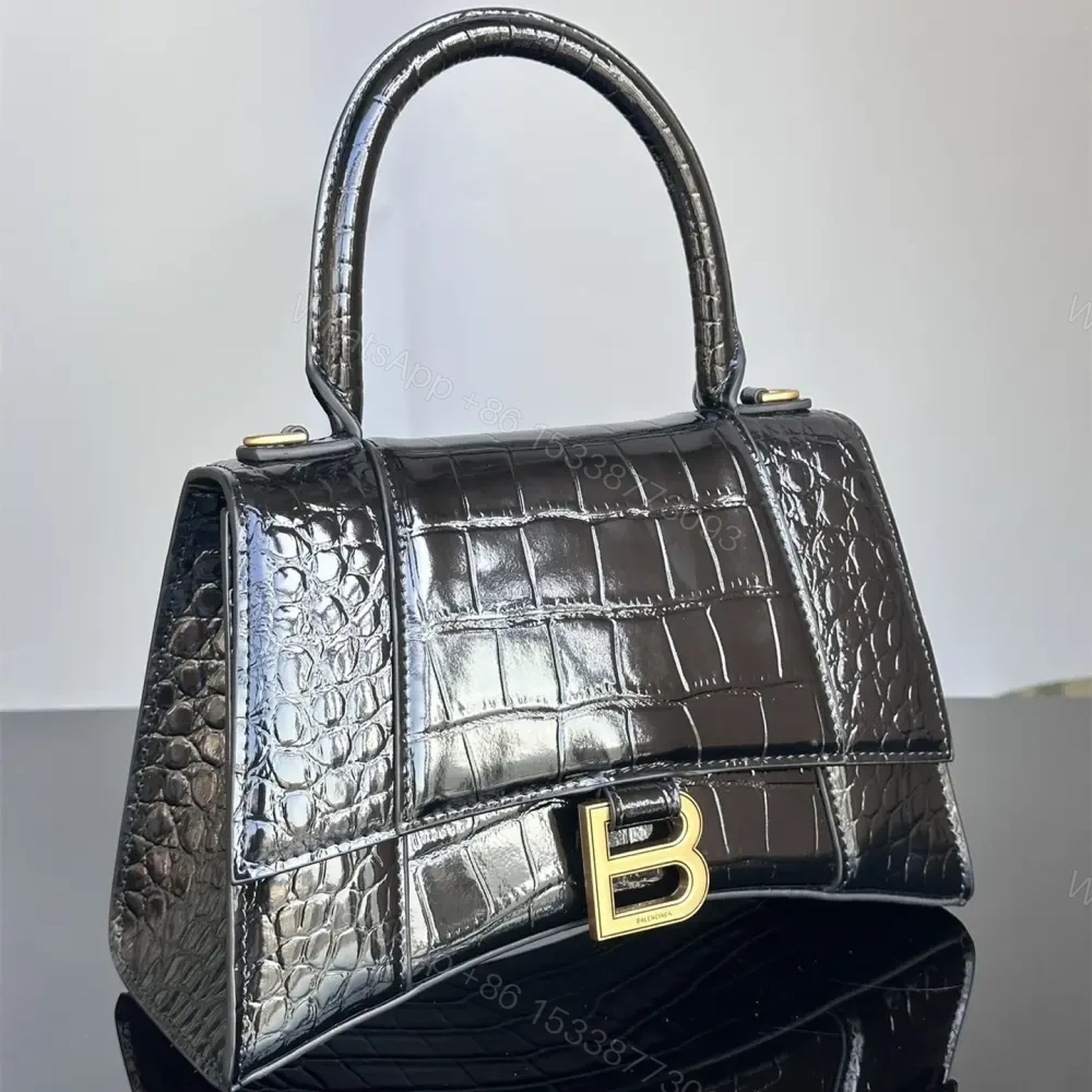 View 5 of 高仿BalenciagaHourglass系列鱷魚皮沙漏包S