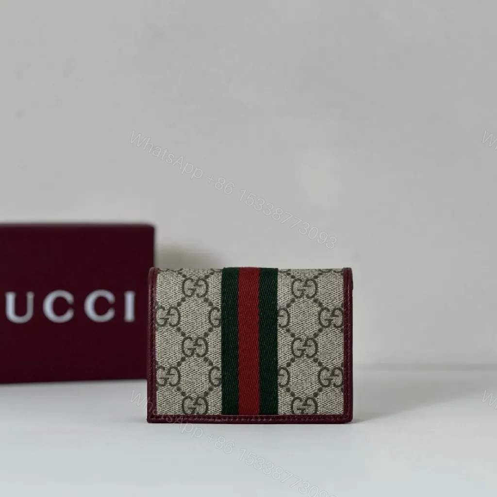 View 3 of Compact Signature Wallet: GG Supreme Web Stripe Essentials