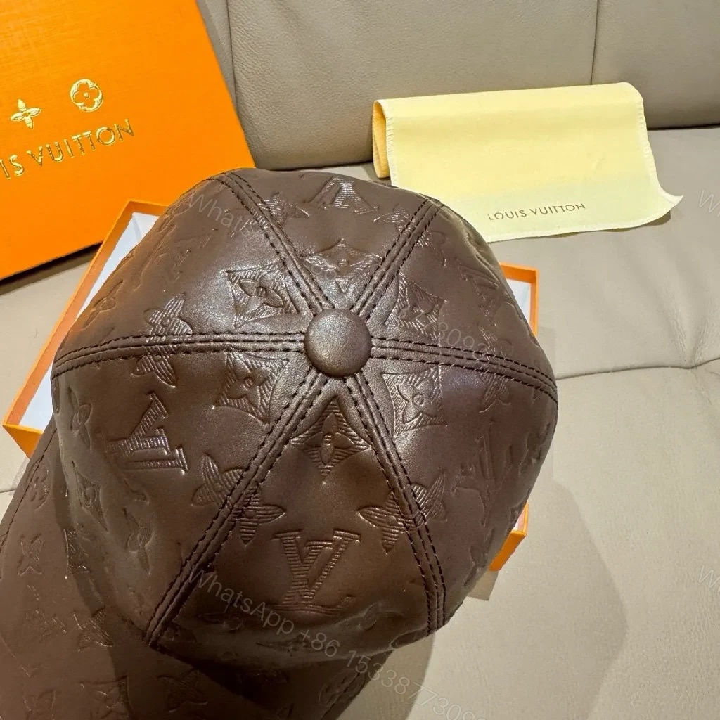View 8 of Monogram Leather Ridge Cap: Subtle Elevation Cap