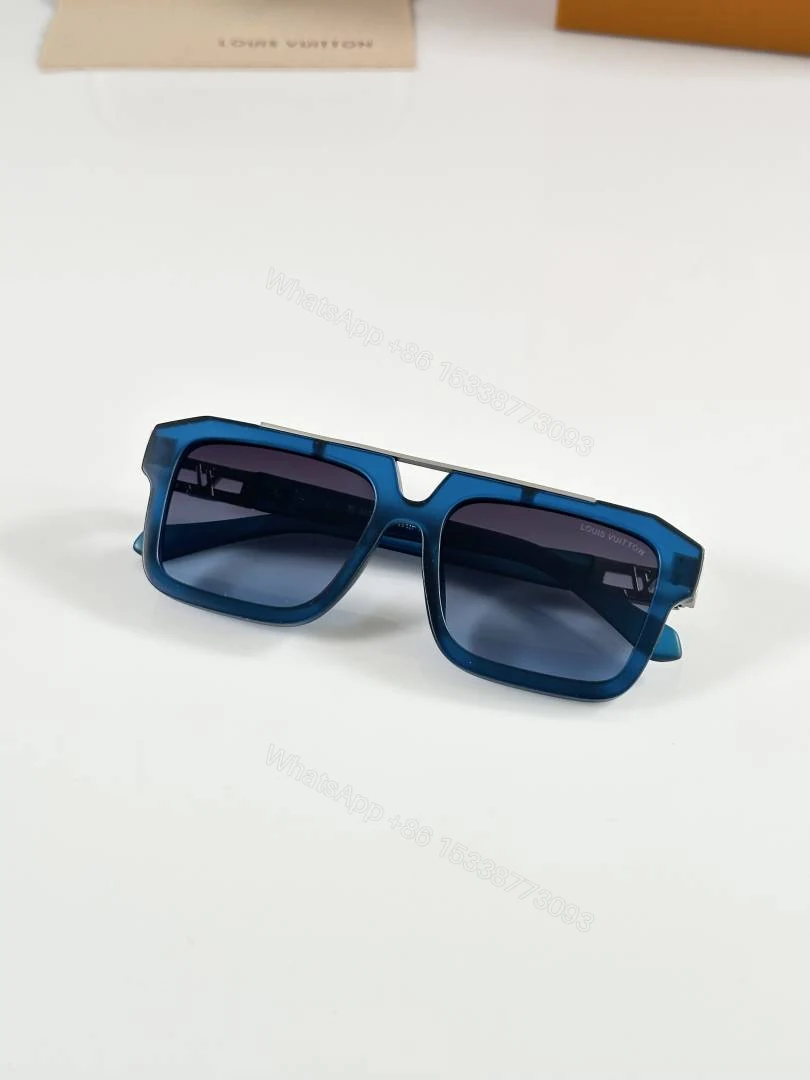 View 3 of First Copy Louis Vuitton 121 Blue Sunglasses