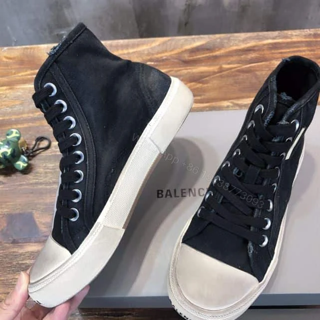 View 6 of BALENCIAGA MEN’S PARIS HIGH TOP TRAINERS IN BLACK – BB210