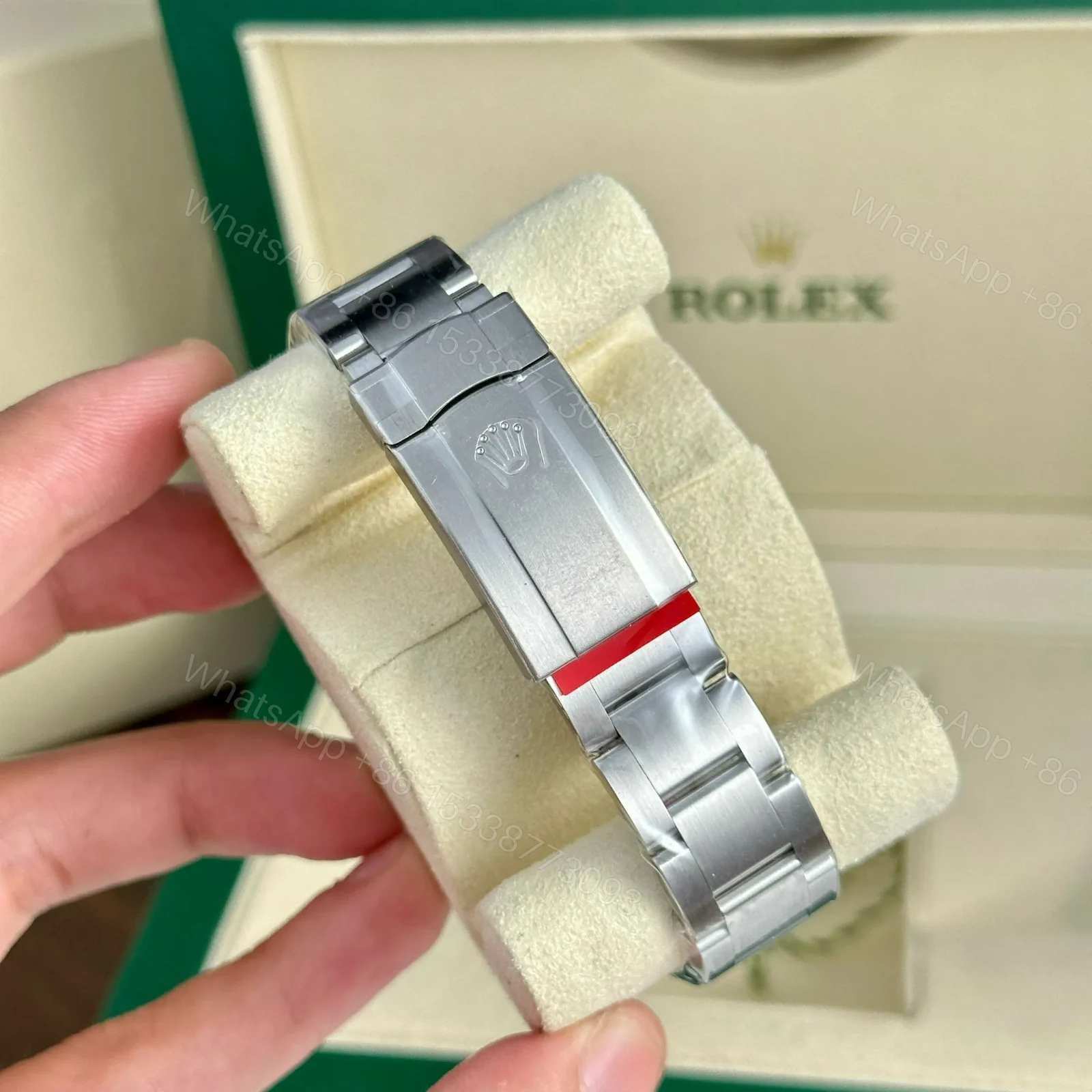 View 5 of Replica Rolex Oyster Perpetual Lady Coral Red Dial 126000 36 mm