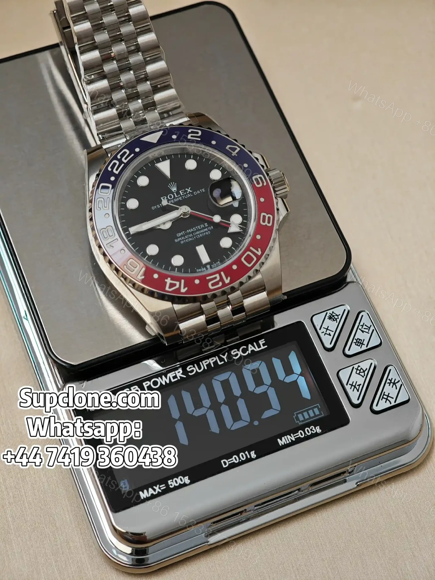 View 6 of Rolex Super Clone Watches 1:1 Pepsi GMT-Master II 126710BLRO Jubilee 3285 Movement V3