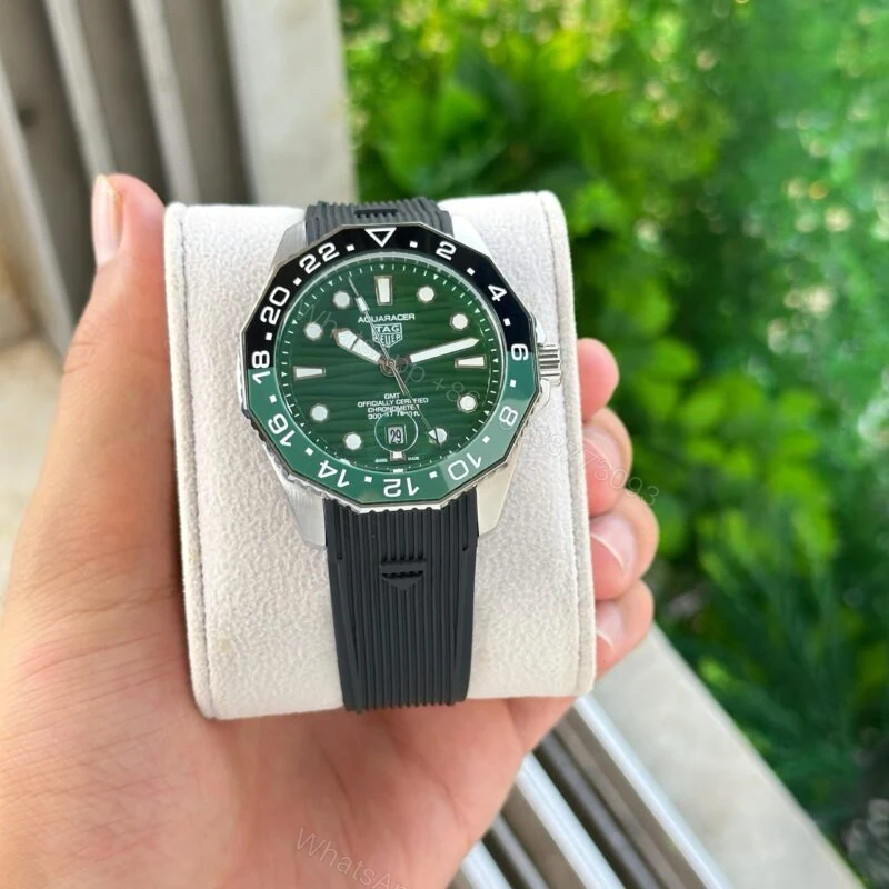 Tag Heuer Aquaracer Professional 42MM Green Black GMT Automatic — view 1