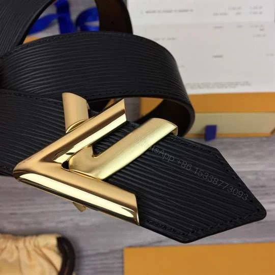 View 6 of LOUIS VUITTON EPI LEATHER LV TWIST 40MM BELT M0068W BLACK – B138