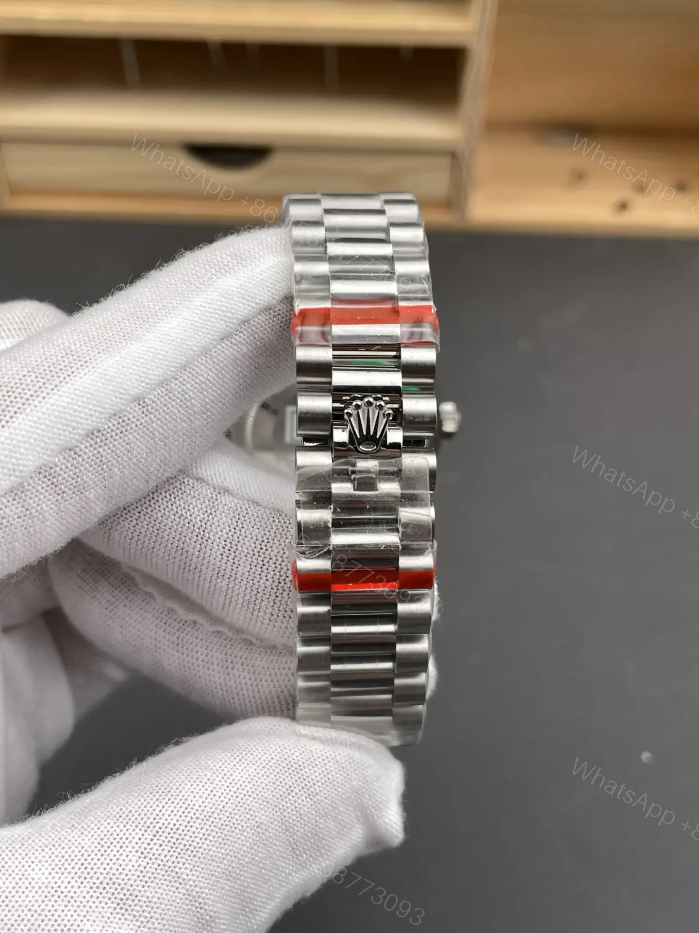 View 8 of Rolex Datejust 31 White Gold Fluted President Blue 178279-0041