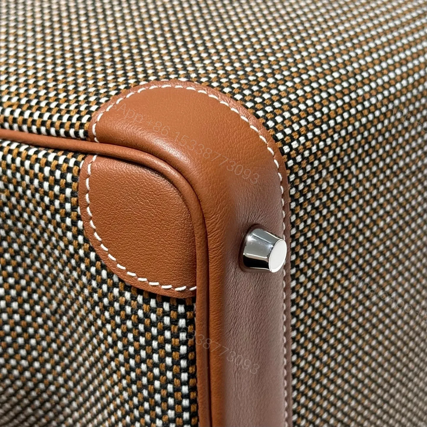 View 5 of HN 25CM IN GOLD SWIFT AND BLACK/WHITE/BROWN TOILE CANVAS