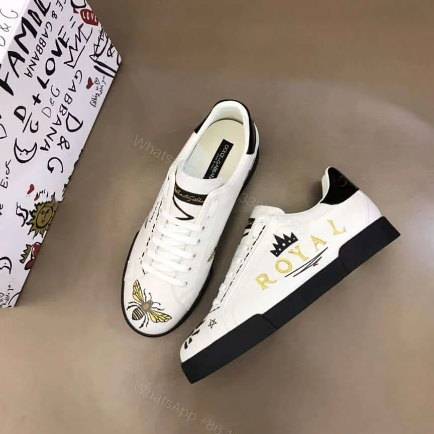 View 10 of DOLCE AND GABBANA PORTOFINO WASP PRINT SNEAKERS IN WHITE – DG104