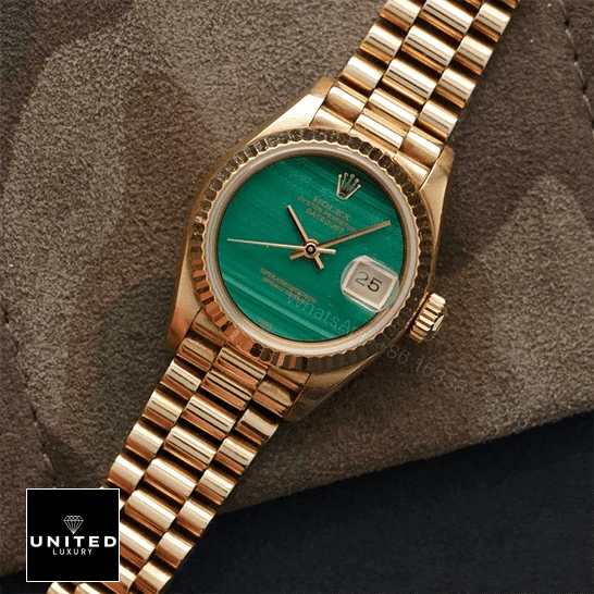 View 5 of Rolex Datejust 69178 Yellow Gold Malachite Dial Replica