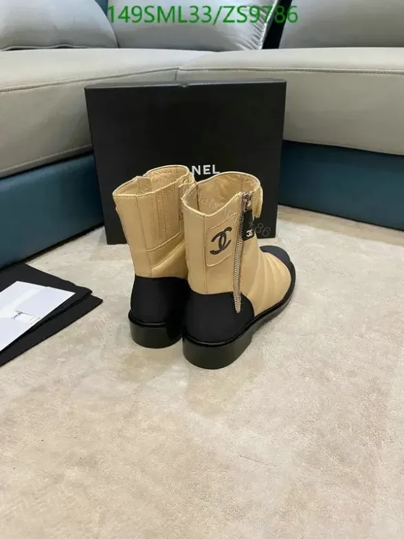 View 13 of Chanel Mid-Heel Boots ZS97 in Cowhide and Sheepskin