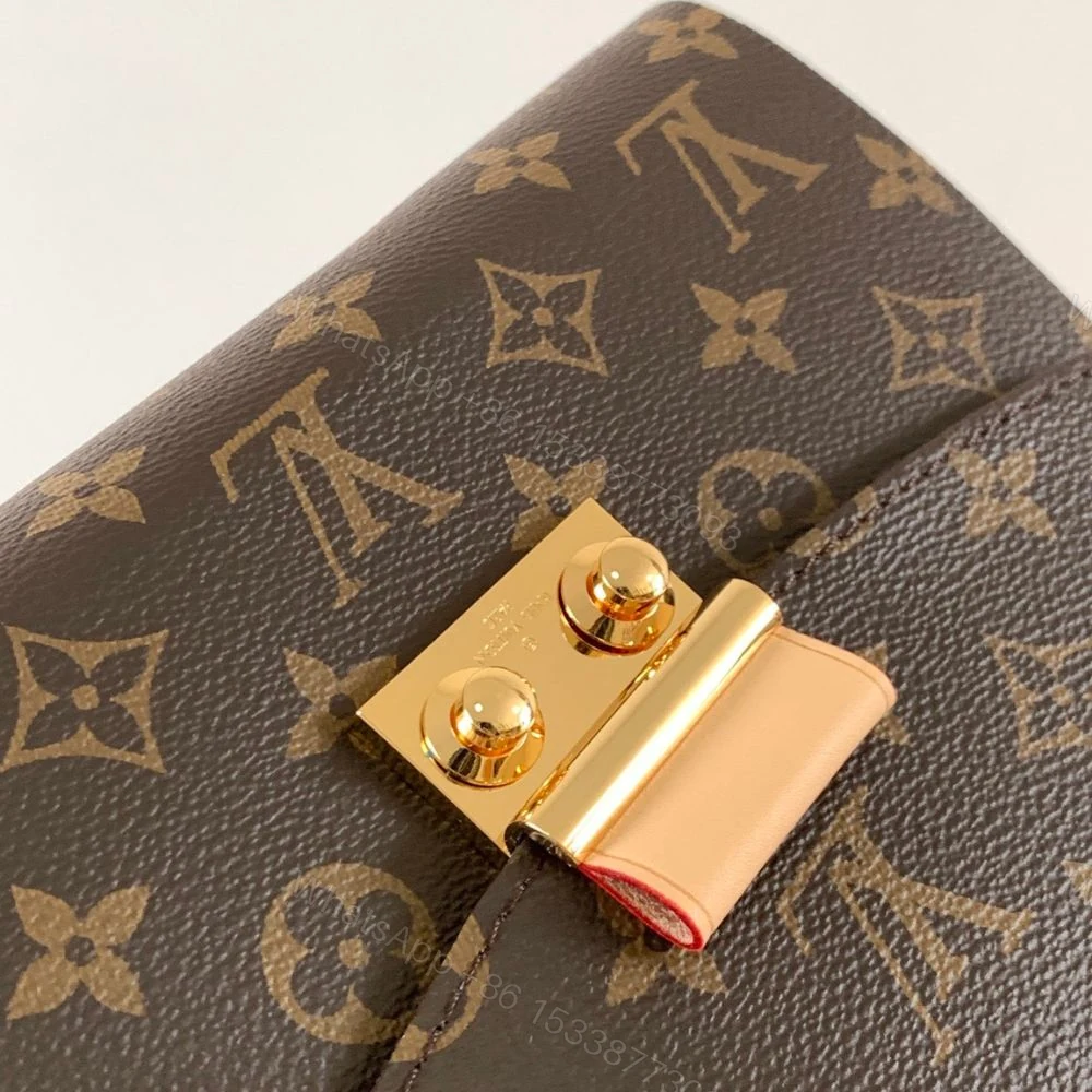 View 8 of Louis Vuitton Croisette Monogram Canvas Dark Brown 24cm