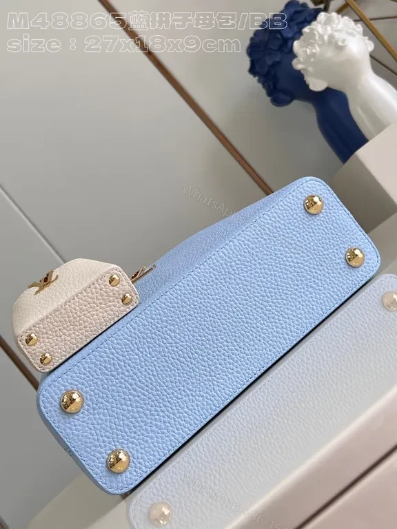 View 8 of Pastel Luxe Leather Satchel â€“ Soft-Grain, LV-Inspired Classic