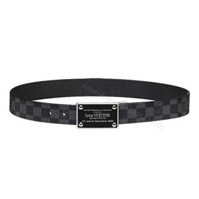 LOUIS VUITTON INVENTEUR DAMIER EBENE/GRAPHITE BELT – B158 — view 1