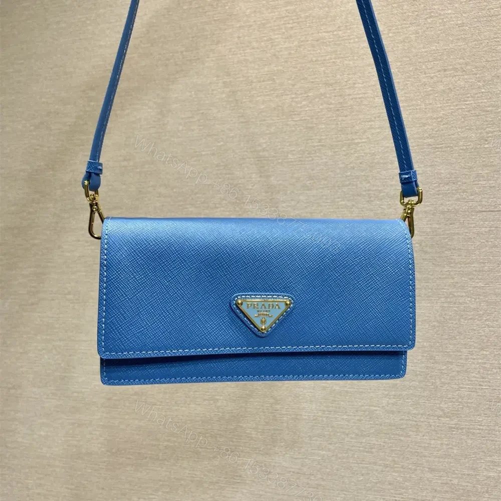 View 10 of 高仿Prada*Saffano系列1NF059斜挎包藍色Mini免檢版