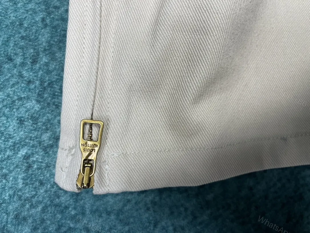 View 3 of Patterned Denim Utility Pants: LV Monogram Texture Denim Slim Fit