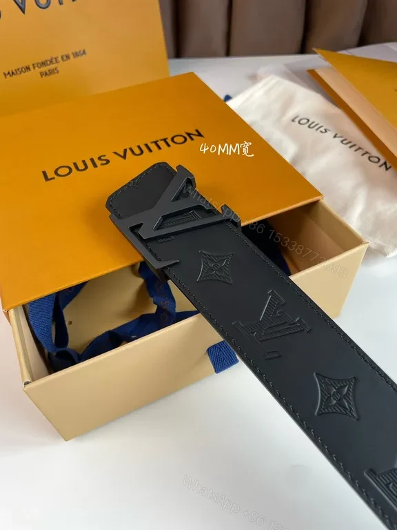 View 5 of Chic Black LV Belt 40mm â€“ Everyday Luxury Belt