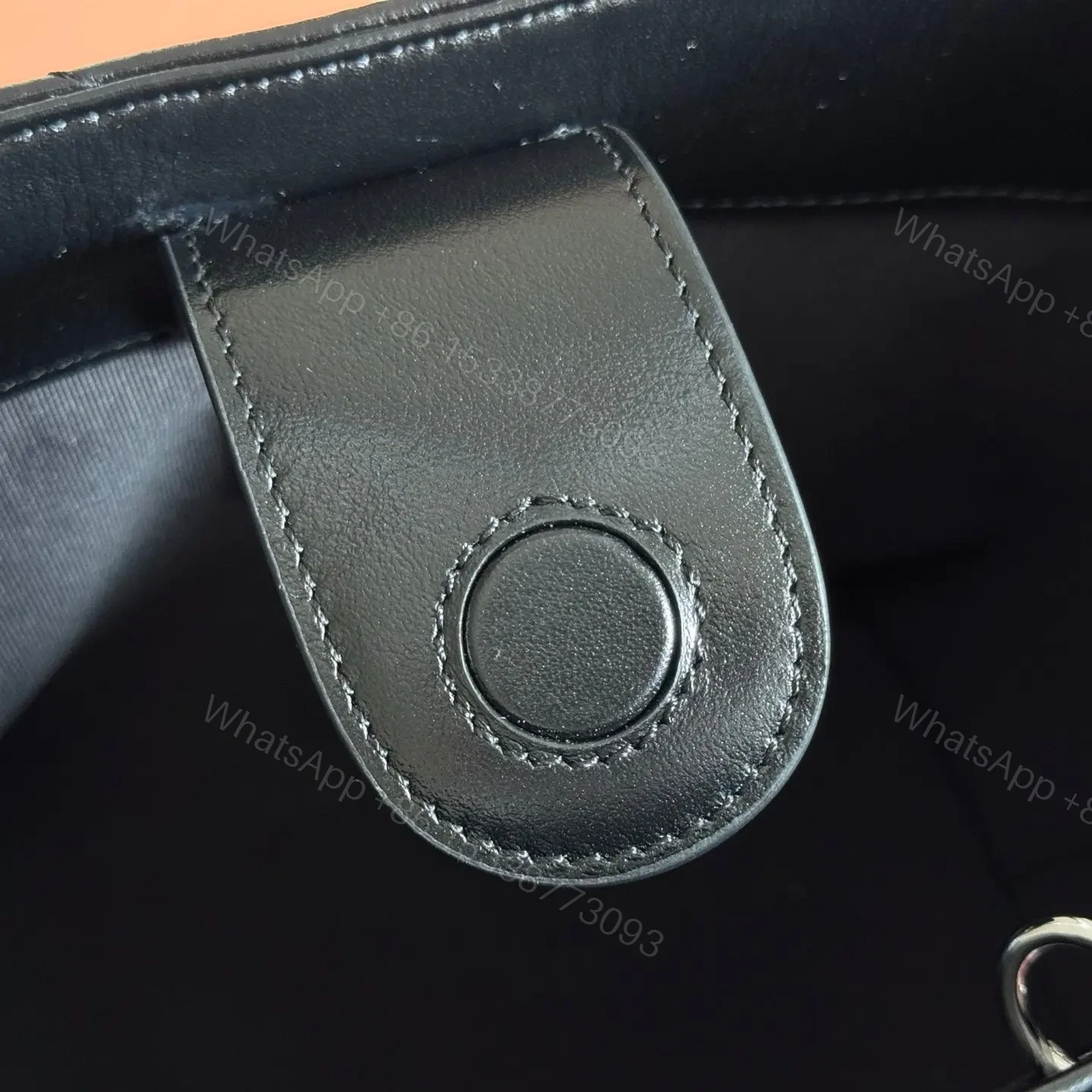 View 8 of GUCCI 26S GG MARMONT TOTE BAG 17 IN BLACK CALFSKIN