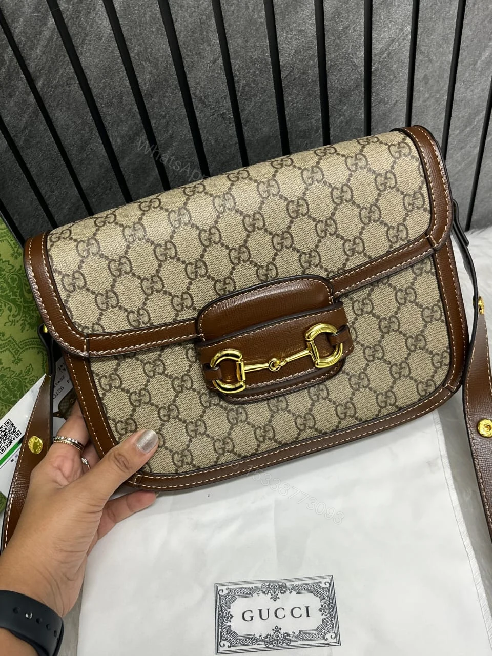 View 4 of FIRST COPY Gucci Horsebit 1955 Large Shoulder Bag