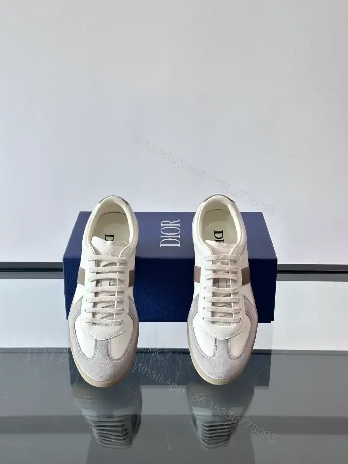 View 7 of DIOR B01 MATCHPOINT SNEAKER GRAY AND WHITE SMOOTH CALFSKIN WITH GRAY SUEDE – CD240