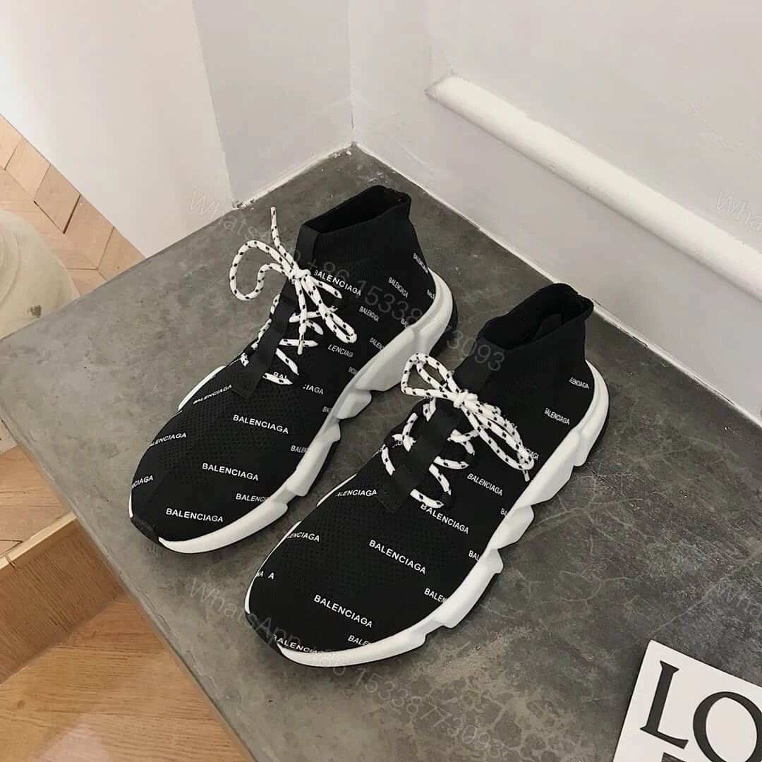 View 3 of BALENCIAGA MEN’S SPEED LOGO-PRINT SNEAKER – BB166