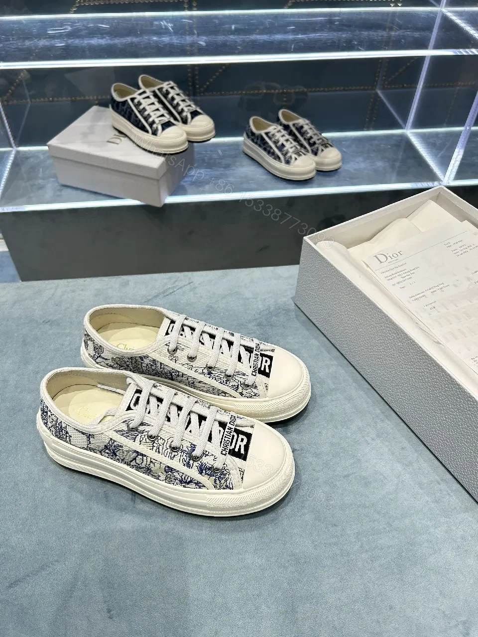 View 4 of Graphic-Print Low-Top Sneakers: Everyday Luxe Comfort