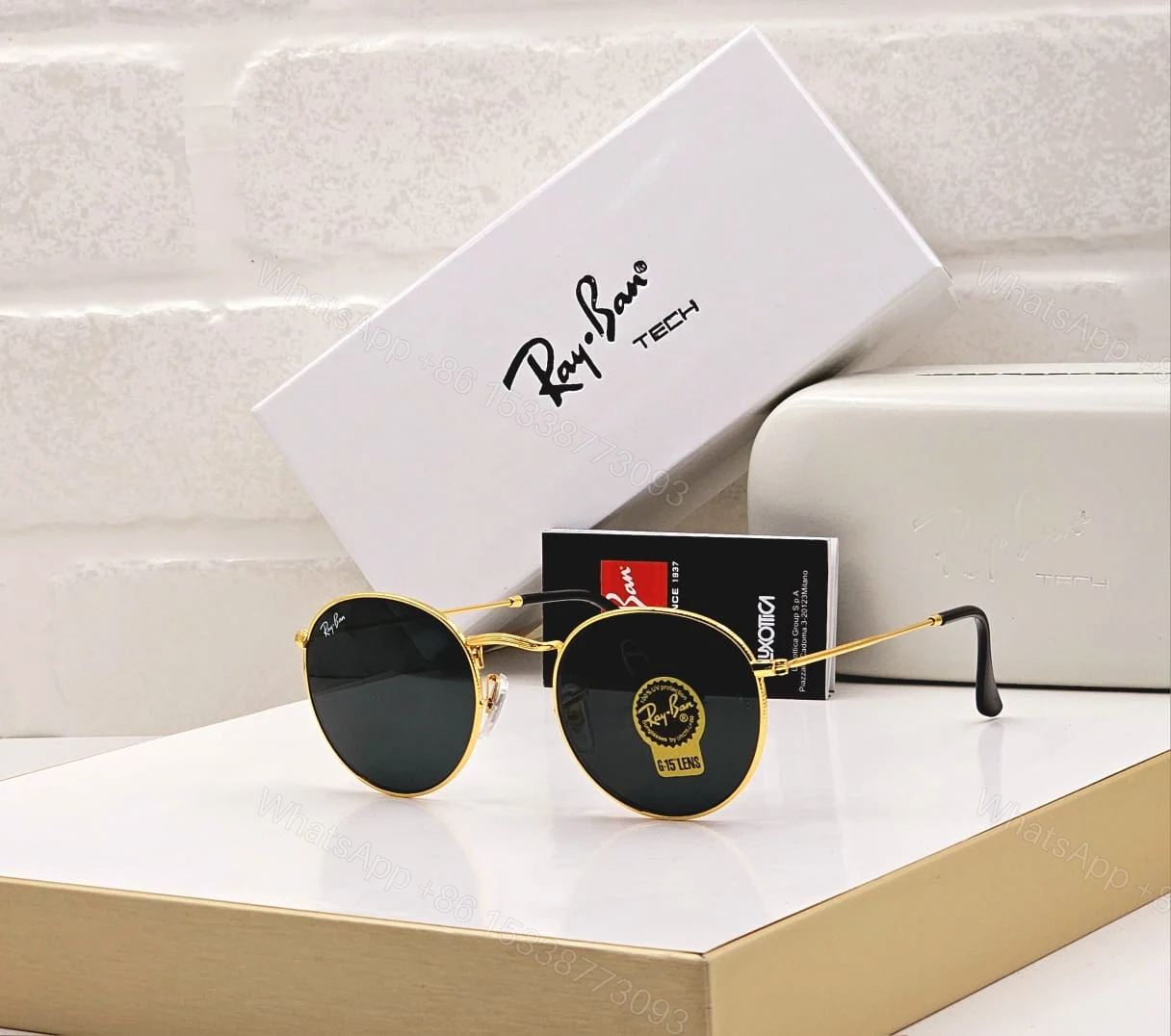 View 5 of Ray-Ban Tech Round Classic Sunglasses Silver-Black
