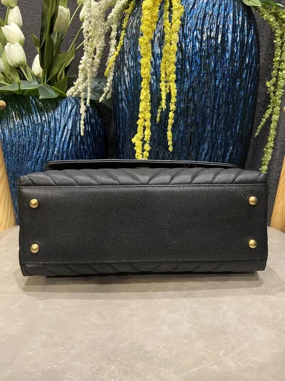 View 9 of Black Quilted Mini Bag - Gold Hardware, Chain Strap, Luxe Texture
