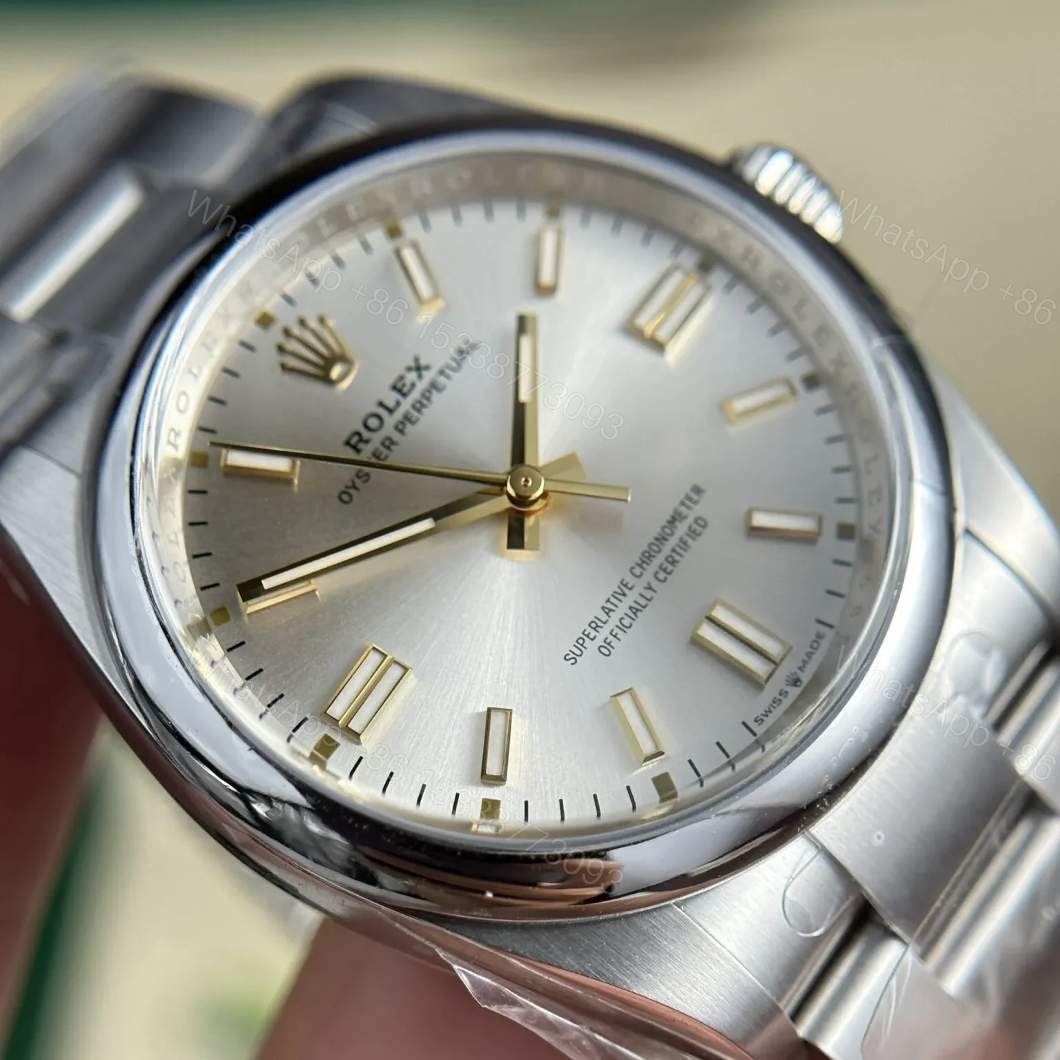 View 4 of Replica Rolex Oyster Perpetual Lady Silver Dial 277200 31 mm
