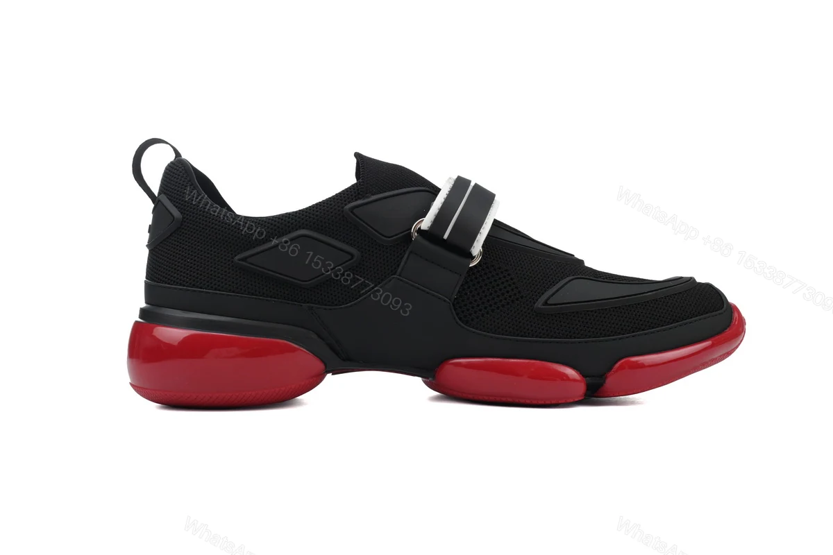 View 5 of Prada Cloudbust Velcro sneakers Black and Red