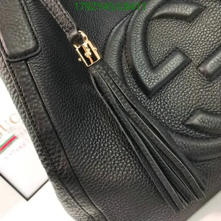 View 14 of Gucci Soho Brown Leather Shopping Bag Replica LB41126 – Premium 1:1