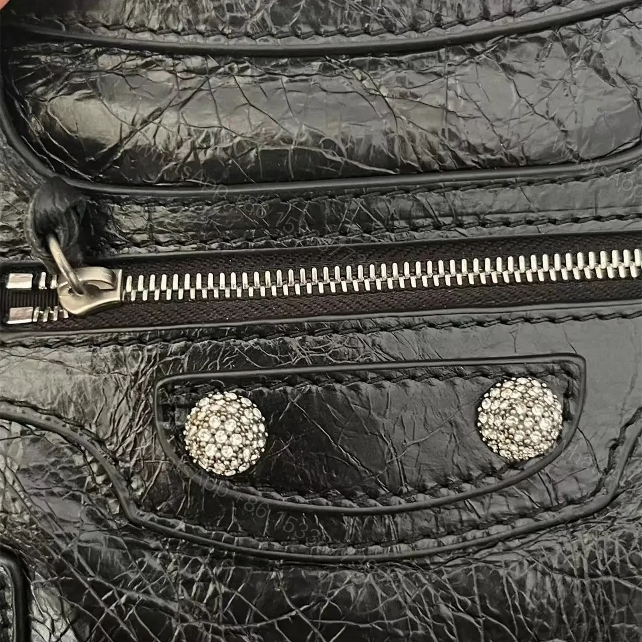 View 10 of 高仿Balenciaga*NeoCagole系列機車包黑色