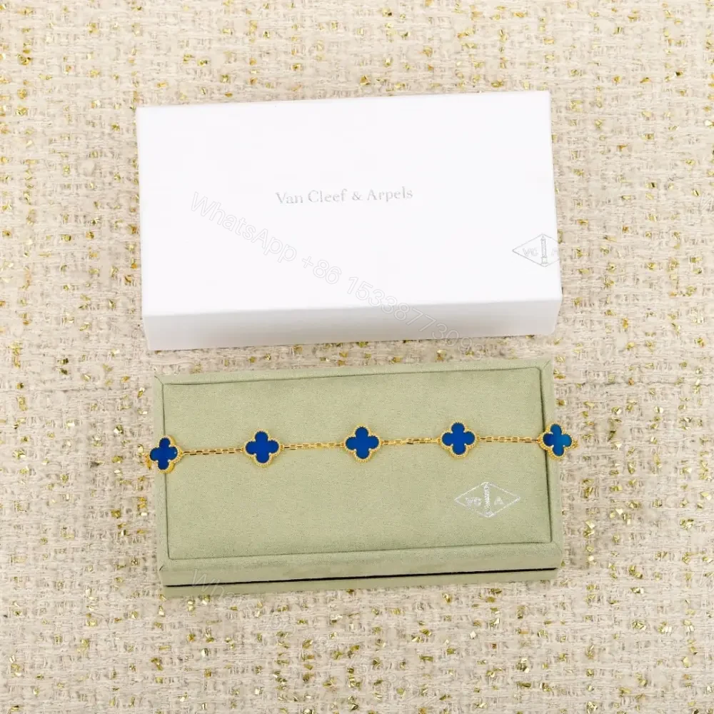 View 6 of 高仿首飾VanCleef&Arpels*RP34900五花四葉草藍金手鏈