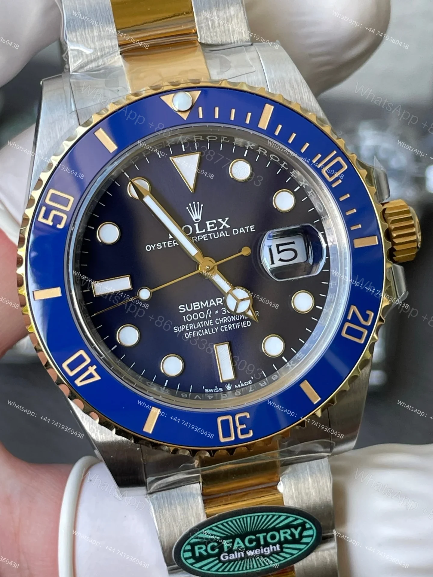 View 6 of Rolex Super Clone Watches 1:1 Bluesy Submariner 126613LB VS3235 Movement 41mm V2 Weighted