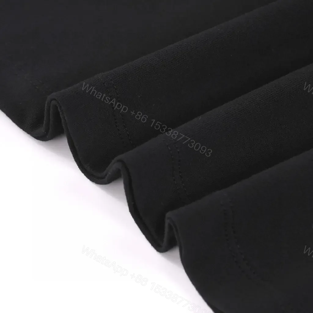 View 9 of Minimalist Black Knit Tee with Dior Logo Print, Unisex Fit
