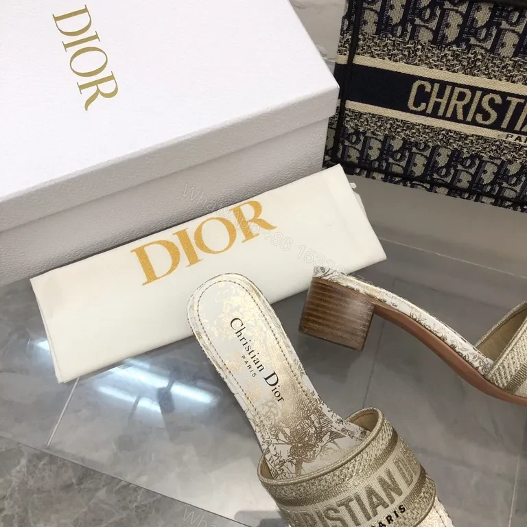 View 5 of Shimmer Straps Dior-Infused Slide Sandals - All-Day Luxury