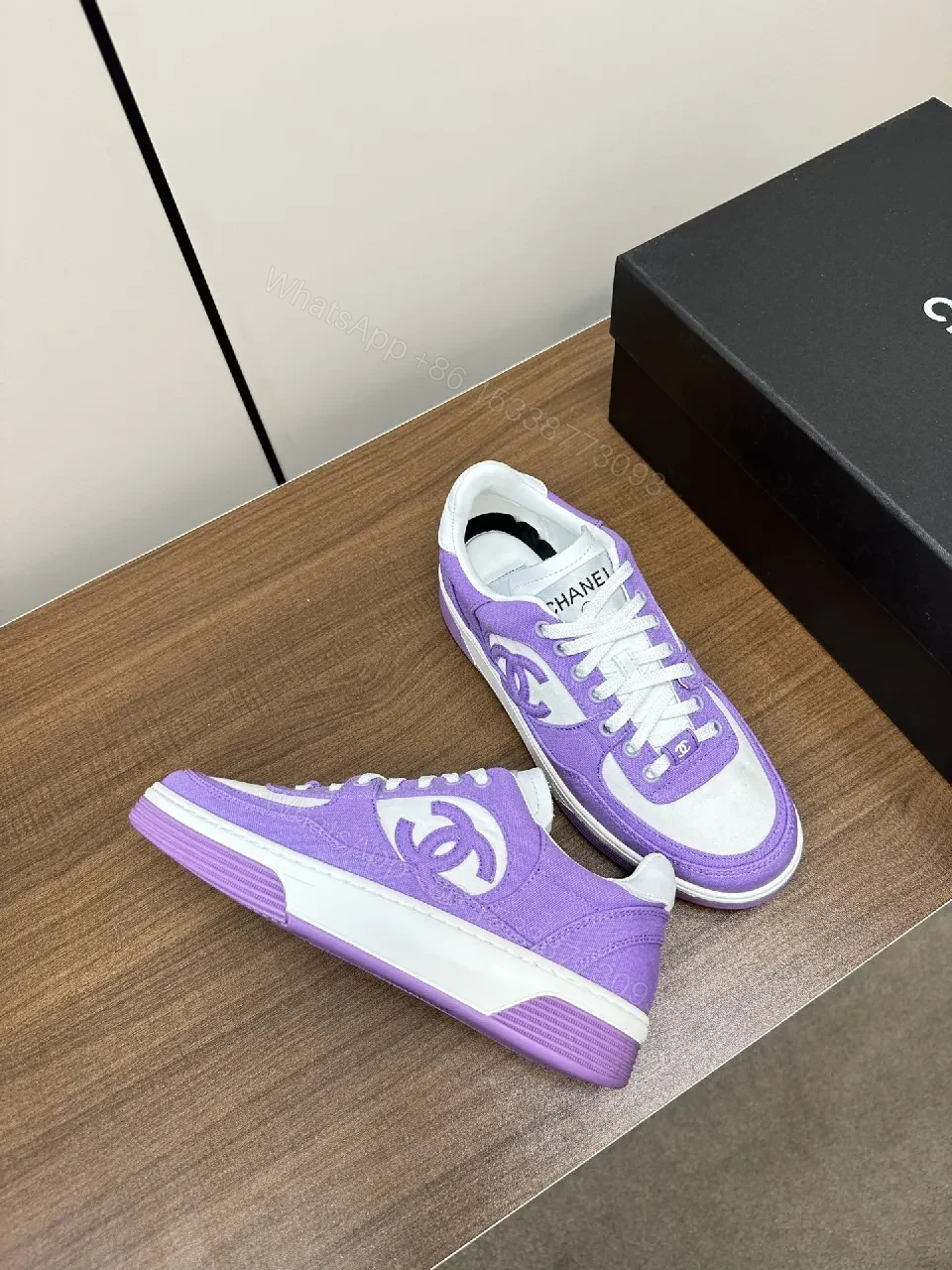 View 8 of Lavender & White Suede High-Tops: Luxe Everyday Comfort